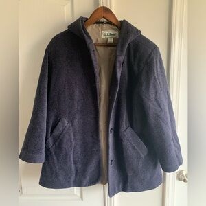 L.L. Bean Navy Wool Blend Jacket